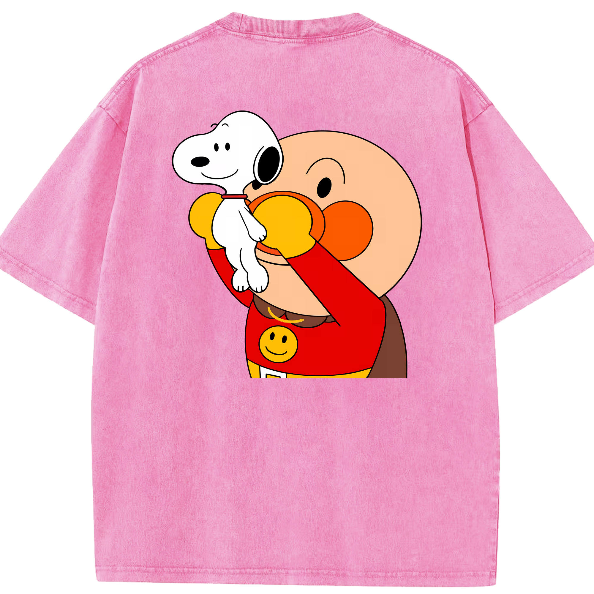 （画像用） アンパンマン Anpanman 綿100% ヴィンテージ風 半袖Tシャツ（背面プリント）